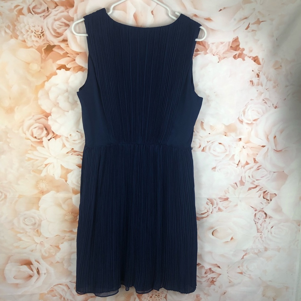 Max and Cleo navy blue woven dress size 6 - Picture 3 of 7